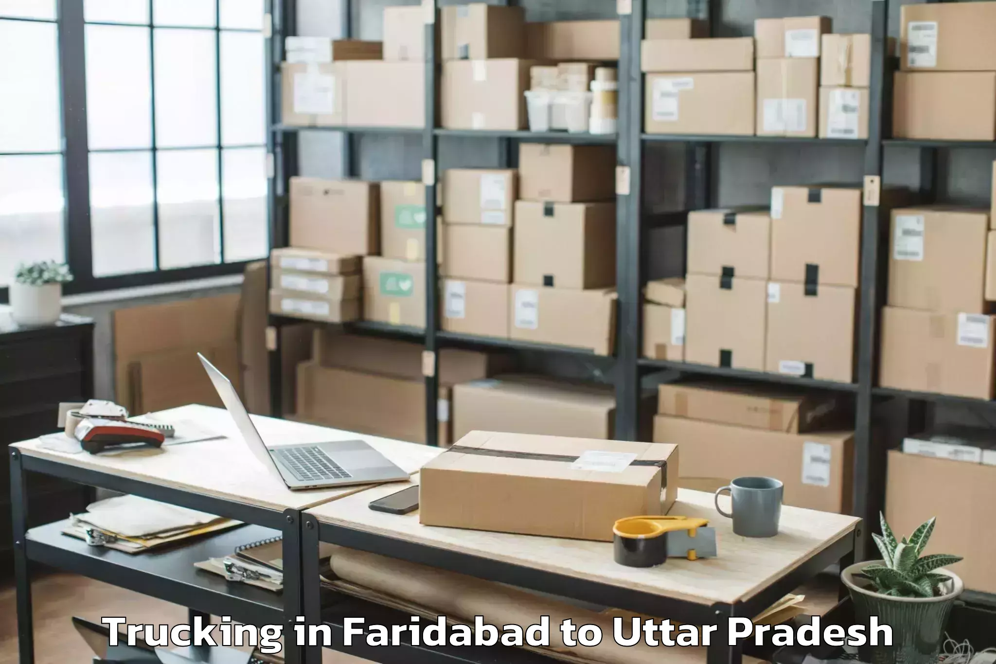 Book Faridabad to Prayagraj Airport Ixd Trucking Online